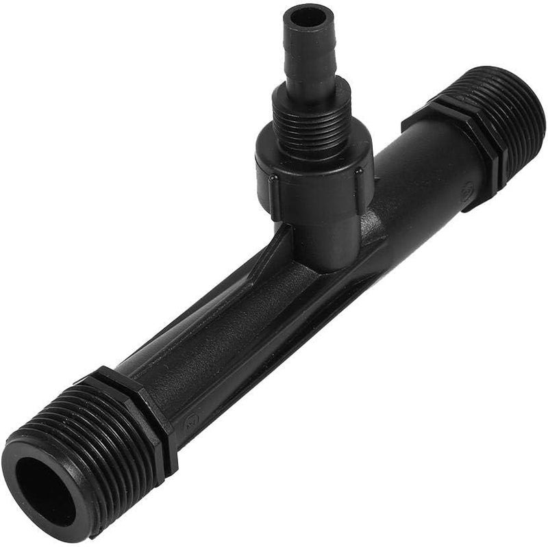 woobles Fertilizer Injector Tube, Irrigation Venturi Fertilizer Injector, 1/2" 3/4\u201d 1\u201d Inch Agriculture Garden Fertilizer Mixer Injector Agriculture Tool Plastic Black(1 inch) - Image 1